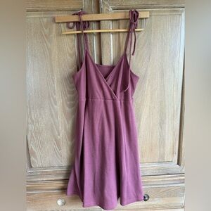 SHEIN Strapless Dress in Deep Mauve